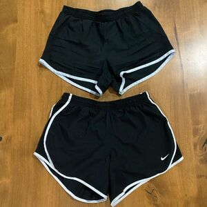 NIKE RUNNING SHORTS - 2 PAIR - Youth large & women’s XS